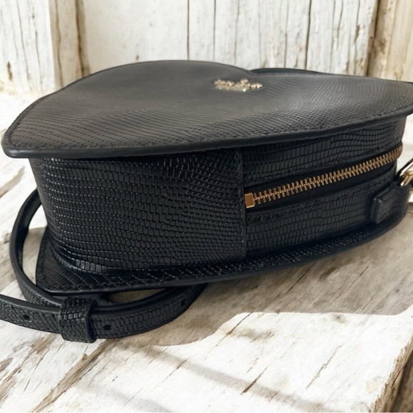 EUC Kate Spade Secret Admirer Heart Italian Lizard Embossed Cowhide Crossbody - Picture 4 of 14